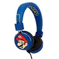 OTL Technologies TWEEN Kinder Kopfhörer Super Mario & Luigi (faltbar, gepolsterte Bügel, buntes Comic Design, für Jungen und Mädchen), Blau
