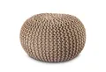 Amagohome Sitzhocker Strickhocker Pouf Ø45 o. 55cm Bodenkissen Sitzpouf XXL Baumwolle recyc