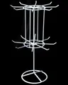 Yudu Verkaufsständer mit 2 Etage drehbar Metall 41cm (Weiss)