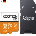 KOOTION Micro SD Karte 64GB U3 UHS-I V30 A1 4K