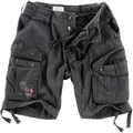 SURPLUS Cargoshorts AIRBORNE Vintage Cargoshort schwarz Cargostyle schwarz 4XL