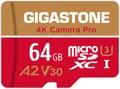 GIGASTONE 4K Kamera Pro 64GB MicroSDXC Speicherkarte und SD-Adapter, 95/35 MB/s