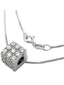 Gallay Kettenanhänger 0,9mm Anhänger Würfel mit Zirkonias Silber 925 42cm (1-tlg)