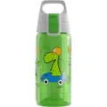 Sigg - Trinkflasche Kinder - Viva One Dino Race Sonderedition - Für Kohlensäurehaltige Getränke Geeignet - Auslaufsicher - Spülmaschinenfest - BPA-frei - Sport & Schule - Blau - 0,5L