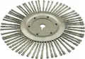 Runde Bürste ø 200 mm mit sehr widerstandsfähigen gedrehten Stahlborsten. Bohrung von 20 mm. Ideal für schwer zugängliche Arbeiten.