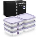 SmartStore Frischhaltedosen mit Deckel und Kühlschrank Organizer 0.3L 6er Set | Geeignet für Kühlschrank und Gefrierschrank | BPA freie meal prep boxen