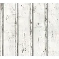 PROFHOME 953701-GU Landhaus Tapete Holzoptik Matt Weiß Creme Grau 0,53 m x 10,05 m 5,33 m2 Weiß