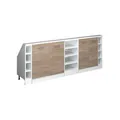 Vicco Dachschrägenschrank-Set Rion, Sonoma/Weiß, B210 x T46 cm 5er Set, platzsparend für Dachschrägen