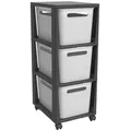 ROTHO Rollcontainer BRISEN Rollcontainer 3 x 16 l, (3 St) weiß