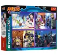 Trefl Puzzle Trefl, Die Abenteuer von Naruto, 4x250 Teile Puzzle, 250 Puzzleteile