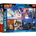 Trefl, Die Abenteuer von Naruto, 4x250 Teile Puzzle