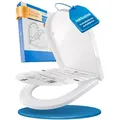 Lobenswerk WC-Sitz Toilettendeckel mit Absenkautomatik, Klodeckel, Klobrille, SoftClose, antibakteriell, UV-beständig, inkl. Installationsschablone weiß D-Form lang