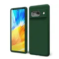 Oakxco für Google Pixel 8 Hülle Silikon mit Kameraschutz, Dünn Bunt Gummi Gel Einfarbig Schutz Handyhülle, Slim Weich Leicht Matt Handy Hülle, Cute Elegant Schutzhülle für Mädchen Männer, Dunkelgrün