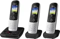 Panasonic KX-TGH723GS Schnurlostelefon Anrufbeantworter 3er Set Verp beschädigt
