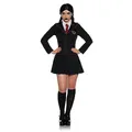 UNDERWRAPS Gothic Schwarzes Schulmädchenkleid – Gothic-Kleid für Damen, Halloween, Damenkostüm, Gothic-schwarzes Kleid, sexy Gothic (Gothic Schulmädchen, Größe S 32-34)