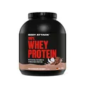 Body Attack 100% Whey Protein Milk Chocolate Coconut, 2 kg - Made in Germany - extra cremiges Eiweißpulver mit Hydrolysat und BCAA´s, unterstützt Muskelaufbau und Diäten, für alle Sportler & Athleten