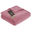 Ibena Porto Kinderdecke 100x150 cm - weich, warm & waschbar, kleine Kuscheldecke für Kinder Altrosa