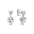 PANDORA Ohrstecker "Doppelherz" Silber mit Zirkonia 291199C01