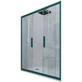 Duschtür Gleittür Pvc  Cm Klarglas Grün Night Watch Glam