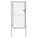 vidaXL Gartentor verzinkter Stahl 100 x 150 cm Silber NEU