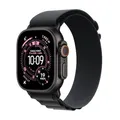 Apple Watch Ultra 3 GPS + Cellular 49mm Titanium Case Schwarz mit Alpine Loop Schwarz - Medium