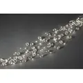 Konstsmide - LED Diamantenlametta 10 Stränge  à 20 Dioden , 200 warm weiße Dioden, 12V Innentrafo, silberfarbener Draht; 6391-190