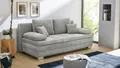 Schlafsofa Dauerschläfer Sofabett Lindau Microfaser grau mit Kaltschaum Topper