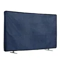 kwmobile 32" TV Abdeckung Indoor - Fernseher Hülle Bildschirmschutz Abdeckung - TV Bildschirm Staubschutzhülle - Fernsehabdeckung - Leinen Blaugrau