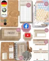 BeginnerBudget Ringbuchmappe Budget Planner Starter-Set Sparbuch zum Geld Sparen + Spar-Challenges, Beige
