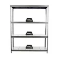 PROREGAL Schwerlastregal Metal Beast Four | HxBxT 200x240x60cm | Fachlast 400kg | Grau| Standregal Metallregal Lagerregal