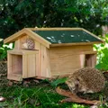 Igelhaus Labyrintheingang Igel Futterhaus Unterschlupf Igelschlafhaus Holz Grün
