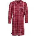 Henry Terre Nachthemd Nachthemd langarm - Tartan Muster rot XXL