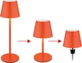 GLOBO 58488R VANNIE I Tischleuchte Metall rot matt, Kunststoff rot matt, Kunststoff opal, Kabel PVC weiß, Touch Ein/Aus, dimmbar, stufenloser Touchdimmer, Farben fixierbar, exkl. Adapter, USB Kabel inkl., USB-A 2.0 - USB-C, Akku inkludiert CR18650 1800mAh