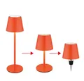 GLOBO LIGHTING LED Außen-Tischleuchte, LED-Leuchtmittel fest verbaut, Farbwechsel, Neutralweiß, Kaltweiß, Warmweiß, Tageslichtweiß, Tischlampe Flaschenaufsatz Außenlampe LED Akku CCT Touchdimmer orange