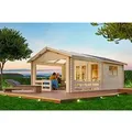 Skan Holz Holz-Gartenhaus Holmestrand Natur 380 cm x 300 cm
