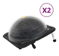 vidaXL Solar Panel, Solarkugel Poolheizung 2 Stk. 75x75x36 cm HDPE Aluminium