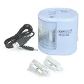 Rapesco 1447 PS12-USB Automatischer/Elektrischer Spitzmaschine, Ladung durch Batterie (nicht enthalten) oder USB, Hellblau