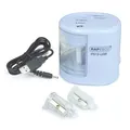 Elektrischer Doppelspitzer, USB/Batteriebetrieb, Rapesco 1447 Power Blue