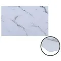 HOOZ Tischplatte aus Glas 100 x 60 x 0,6 cm (Marmorweiß, 1 St., ESG-Sicherheitsglas), mit hochwertigem Facettenschliff weiß 60 cm x 100 cm