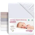 babybay Jersey Spannbetttuch Deluxe passend für Modell Original, weiß | 1 Stück (1er Pack)