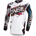 Oneal Element Villain Jugend Motocross Jersey, weiss, Größe XL