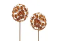 Kobolo Gartenstecker Dekostecker rusty flower ball im 2er Set H 110 cm (aus Metall)