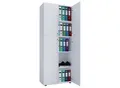 Mid.you Aktenschrank, Weiß, Kunststoff, Holzwerkstoff, 3 Fächer, 70x182x37 cm, Arbeitszimmer, Aktenschränke