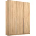Rauch Möbel Drehtürenschrank Rauch Alabama, Sonoma Eiche, Holzwerkstoff, 4 Fächer, 136x229x54 cm, Blauer Engel, Goldenes M, BQ - Bündnis für Qualität, Made in Germany, Schlafzimmer, Kleiderschränke, Drehtürenschränke