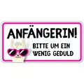 Fahranfänger Magnetschild (20x10cm) - Anfänger Schild Auto - Bessere Alternative zu Auto Aufkleber und Saugnapf - Geschenke zum Führerschein - Magnet Schild Beginner für Fahrschule - Alpaka