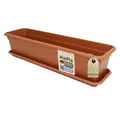 Heimwerkercenter Balkonkasten MePla Balkonkasten Balcony 40cm, Untersetzer - Terra -