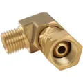 LPG Brass Connection Angle, 90°, 1/4" Left Gas Hose Adapter, Brass Fitting