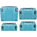 Makita Makpac Set Gr. 1 + 2 + 3 + 4 Transportbox und Werkzeugkiste