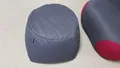 Hocker ROLF BENZ freistil 171 Sitzkissen Pouf Stoff schwarzgrau rund 55cm