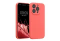 kwmobile Handyhülle Handyhülle für Apple iPhone 15 Pro Hülle, Hülle Silikon gummiert - Handyhülle - Handy Case in Neon Koralle
